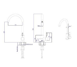 Смеситель для кухни Rush Melos SUS1101-22 сатин купить в интернет-магазине сантехники Sanbest