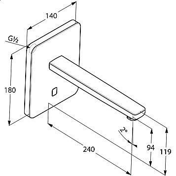 Смеситель для раковины Kludi Zenta 3840205 хром купить в интернет-магазине сантехники Sanbest