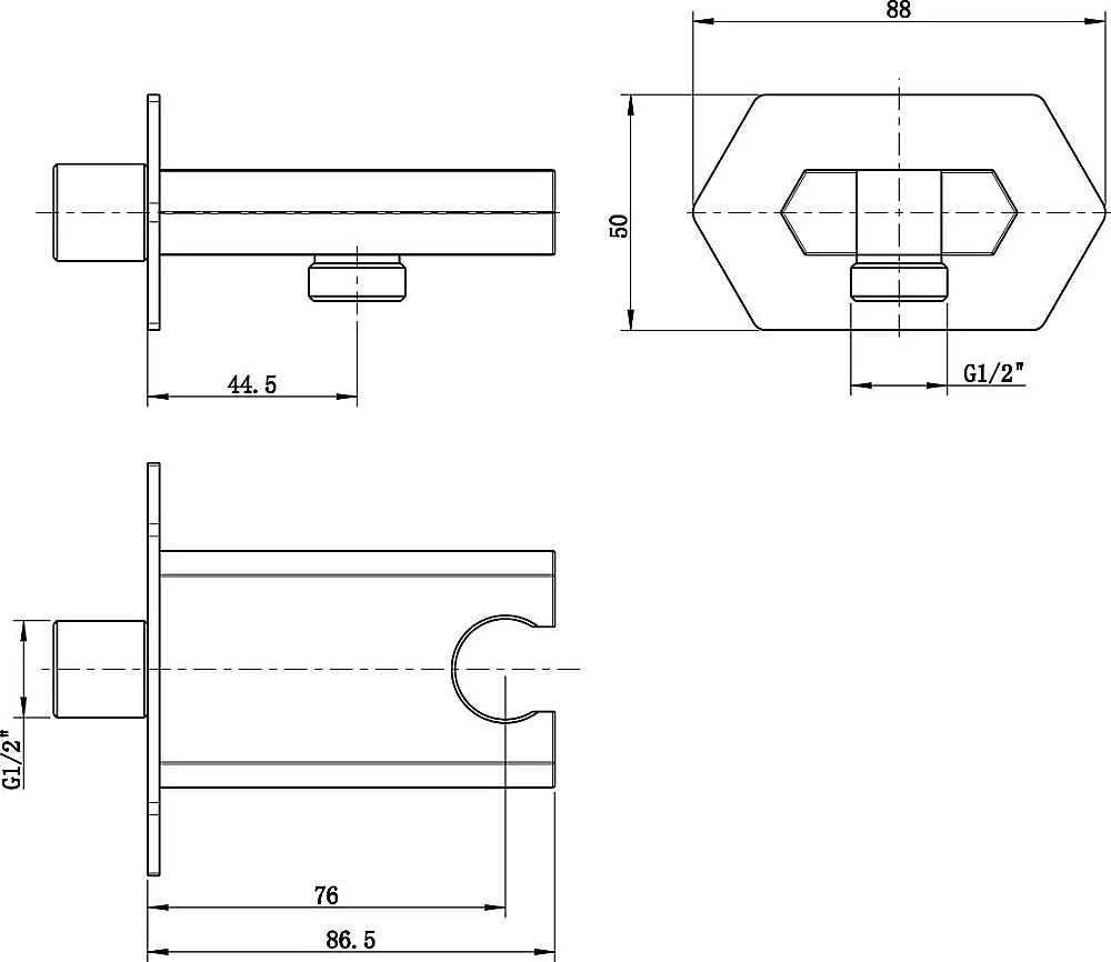Подключение для душевого шланга Lemark LM3985С купить в интернет-магазине сантехники Sanbest