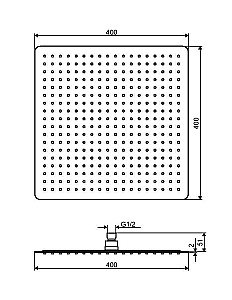 Головной душ Excellent Actima 40х40 купить в интернет-магазине сантехники Sanbest