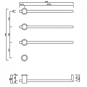 Полотенцесушитель электрический ABBER Charme AH4003MB черный матовый купить в интернет-магазине сантехники Sanbest