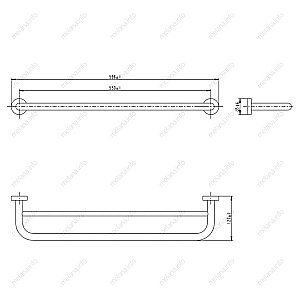 Полотенцедержатель Melana MLN-866002 сатин/хром купить в интернет-магазине сантехники Sanbest