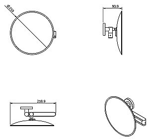 Зеркало косметическое Langberger Accessories 75885-5 купить в интернет-магазине сантехники Sanbest