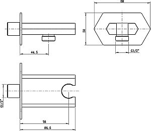 Подключение для душевого шланга Lemark LM3985С купить в интернет-магазине сантехники Sanbest