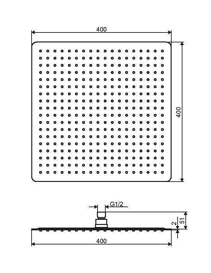 Головной душ Excellent Actima 40х40 купить в интернет-магазине сантехники Sanbest
