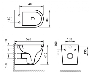 Унитаз подвесной BelBagno SENSO-R BB017CHR безободковый купить в интернет-магазине Sanbest