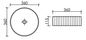 Раковина Ceramica Nova Element CN6057MB черная матовая купить в интернет-магазине Sanbest