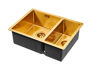 Мойка кухонная Paulmark Annex PM545944-BG брашированное золото купить в интернет-магазине сантехники Sanbest