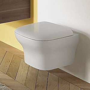 Унитаз подвесной Jacob Delafon Vox E21747RU-CP безободковый, с инсталляцией, с крышкой микролифт, белый/кнопка хром купить в интернет-магазине Sanbest