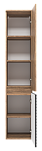 Пенал Brevita Дакота 35 DAK-050350-19/02 черный/темное дерево для ванной в интернет-магазине сантехники Sanbest