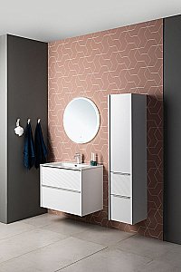 Тумба с раковиной Aquanet Вита 330475 80 белый матовый для ванной в интернет-магазине Sanbest