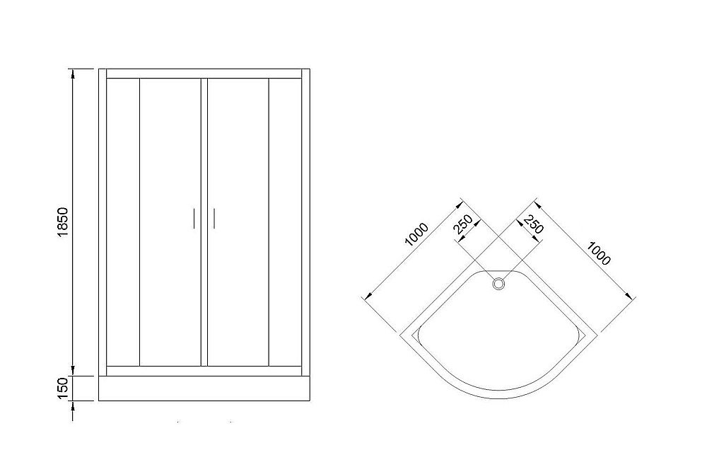 Душевой уголок Royal Bath RB100HK-C 100х100 матовый купить в интернет-магазине Sanbest