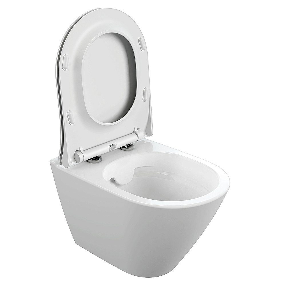 Унитаз подвесной Cersanit City OVAL Clean On DPL EO slim с крышкой микролифт, безободковый купить в интернет-магазине Sanbest