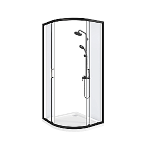 Душевой уголок Good Door CUBE 90х90 R-90-C-B стекло прозрачное/профиль черный матовый купить в интернет-магазине Sanbest