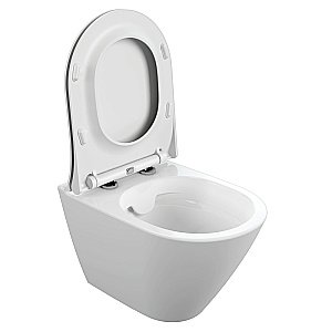 Унитаз подвесной Cersanit City OVAL Clean On DPL EO slim с крышкой микролифт, безободковый купить в интернет-магазине Sanbest