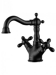 Смеситель для раковины WONZON & WOGHAND RETRO, Черный матовый (WW-88139020-MB) купить в интернет-магазине сантехники Sanbest