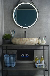 Раковина накладная Gid 60 Mnc162 54404 бежевый мрамор купить в интернет-магазине Sanbest