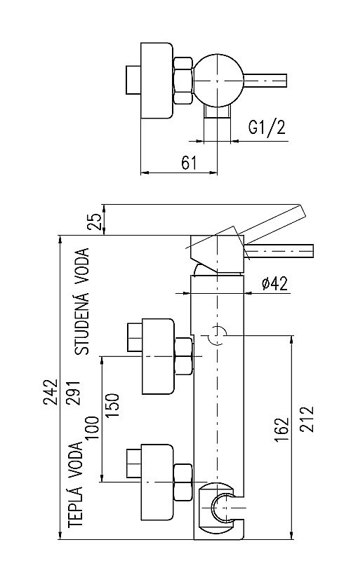 Смеситель для душа Rav-Slezak Seina SE980.5SM бронза купить в интернет-магазине сантехники Sanbest
