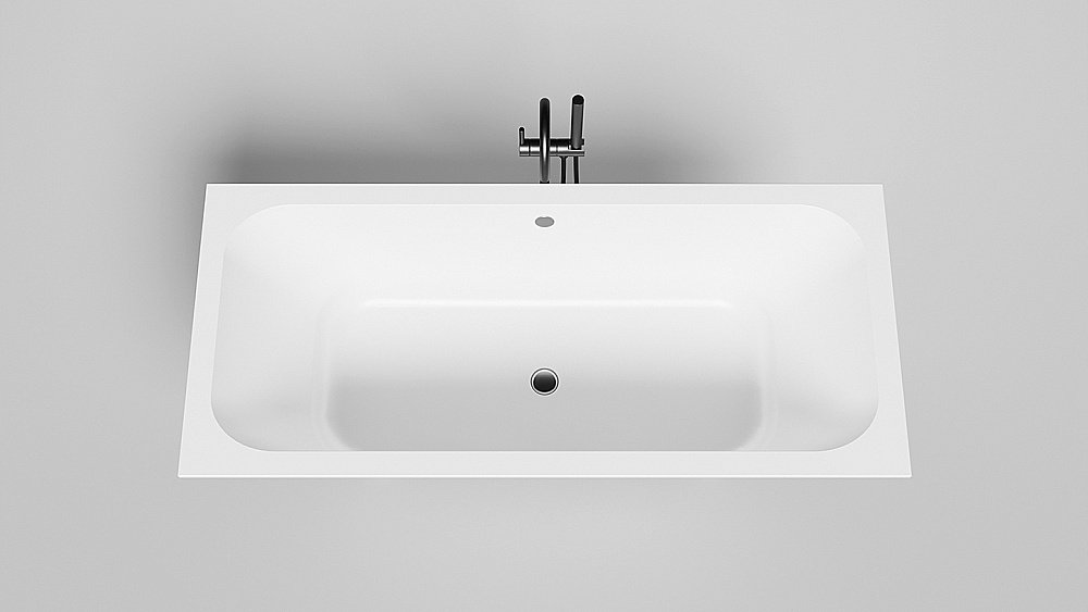 Ванна Salini Orlanda AXIS S-Stone 170x75 103223M белая матовая купить в интернет-магазине Sanbest