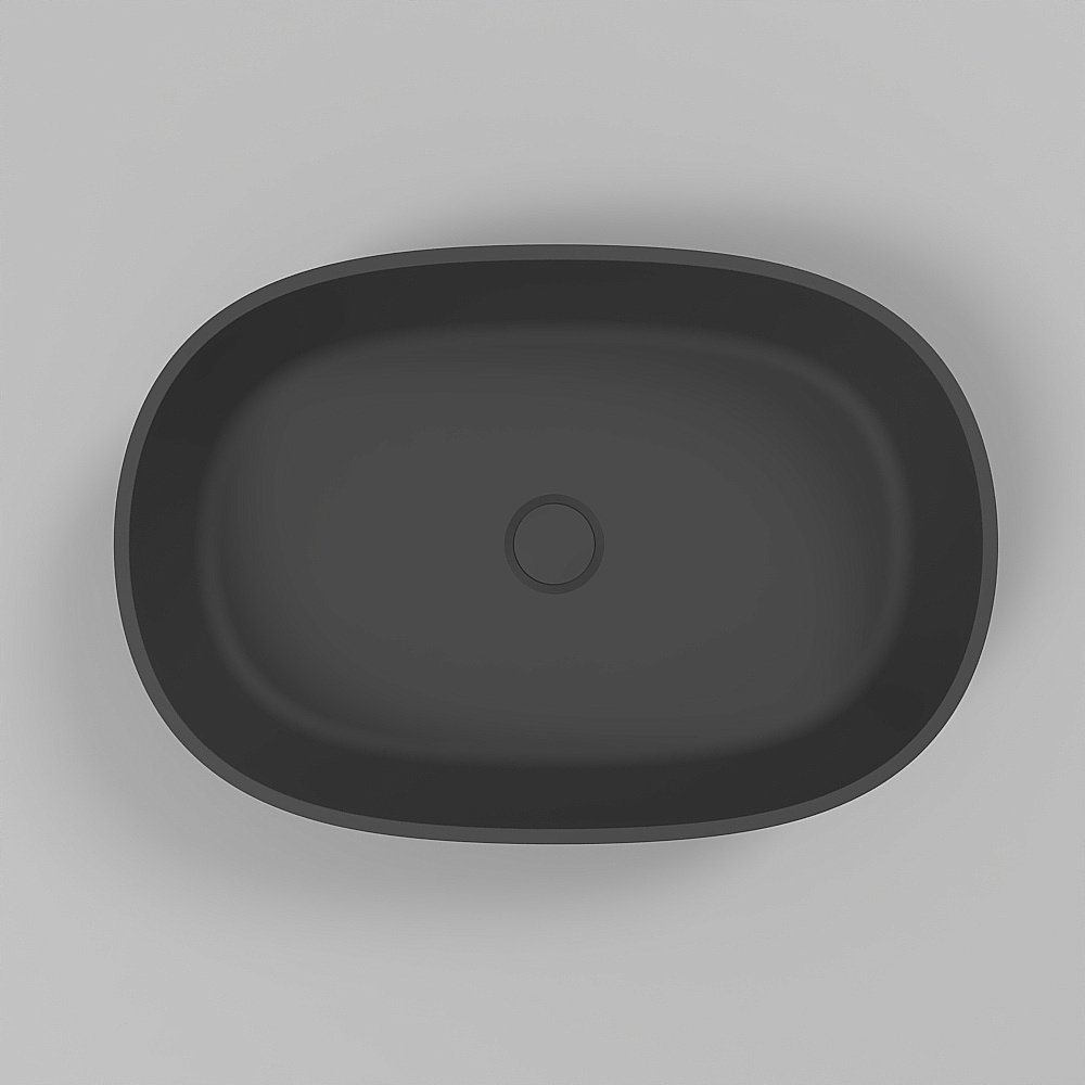Раковина накладная WhiteCross Opal 56 0709.056038.201 черная матовая купить в интернет-магазине Sanbest