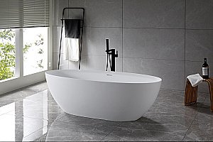 Ванна из искусственного камня Vincea VBT-4S01MW 170х76 белая матовая купить в интернет-магазине Sanbest