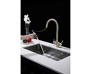 Смеситель для кухни Paulmark Lange La214212-BR бронза купить в интернет-магазине сантехники Sanbest