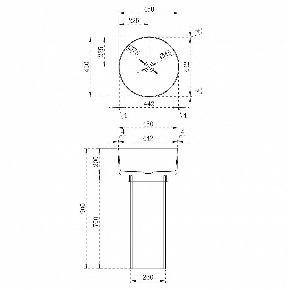 Раковина отдельностоящая прозрачная ABBER Kristall AT2702Saphir синяя купить в интернет-магазине Sanbest