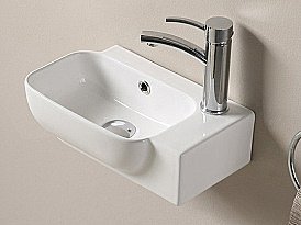 Раковина подвесная CeramaLux N 40 78580 L/R белая купить в интернет-магазине Sanbest