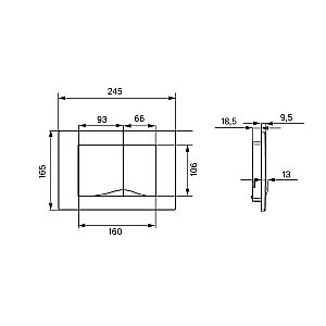 Кнопка для инсталляции IDDIS Unifix 005 UNI05CHi77 купить в интернет-магазине сантехники Sanbest