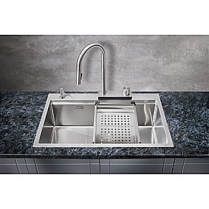 Мойка кухонная Milacio Denia 75 Steel MC.77420 нержавеющая сталь купить в интернет-магазине сантехники Sanbest