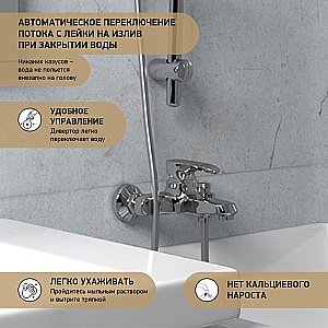 Смеситель для ванны PAINI Palermo PACR111KM хром купить в интернет-магазине сантехники Sanbest