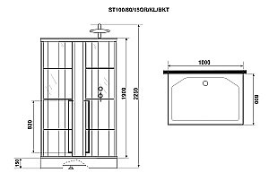Душевая кабина Niagara Standart ST100/80/15Q/KL/BKT 100х80 купить в интернет-магазине Sanbest
