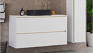 Тумба с раковиной Allen Brau ACTIVITY 120 белый матовый/олива браш для ванной в интернет-магазине Sanbest