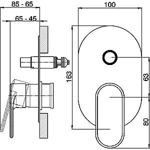 Смеситель для душа Cisal LineaViva LV00210021 купить в интернет-магазине сантехники Sanbest