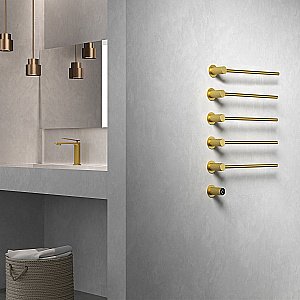 Полотенцесушитель электрический встраиваемый WONZON & WOGHAND MÜNCHEN, Брашированное золото (WW-A355-BG) купить в интернет-магазине сантехники Sanbest