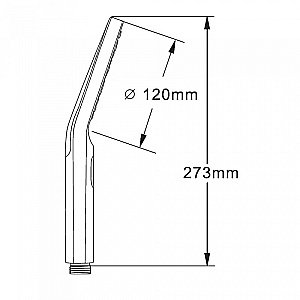 Душевая лейка Orange S09HS хром купить в интернет-магазине сантехники Sanbest