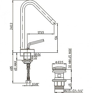 Смеситель для раковины PAINI Pixel 81CR211NEWKM хром купить в интернет-магазине сантехники Sanbest