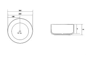 Раковина накладная ABBER Bequem AC2108 белая купить в интернет-магазине Sanbest
