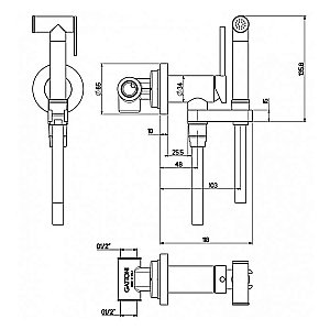Гигиенический душ Gattoni RT010NS купить в интернет-магазине сантехники Sanbest