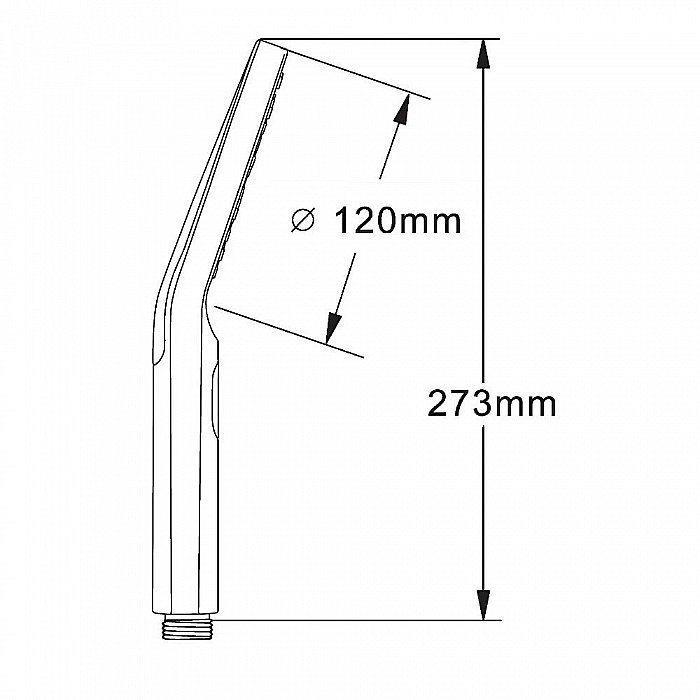 Душевая лейка Orange S09HS хром купить в интернет-магазине сантехники Sanbest