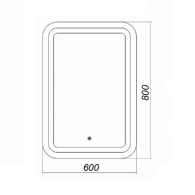 Зеркало Loranto Стиль CS00058604 60х80 с сенсором в ванную от интернет-магазине сантехники Sanbest