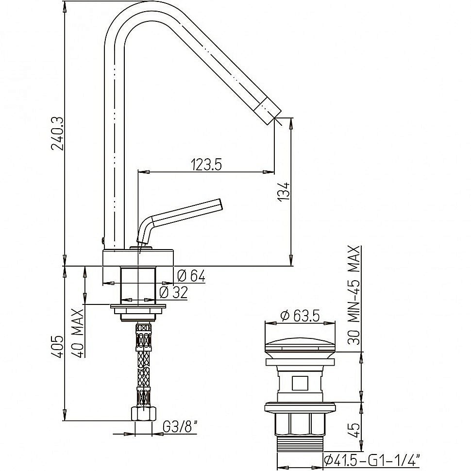 Смеситель для раковины PAINI Pixel 81CR211NEWKM хром купить в интернет-магазине сантехники Sanbest