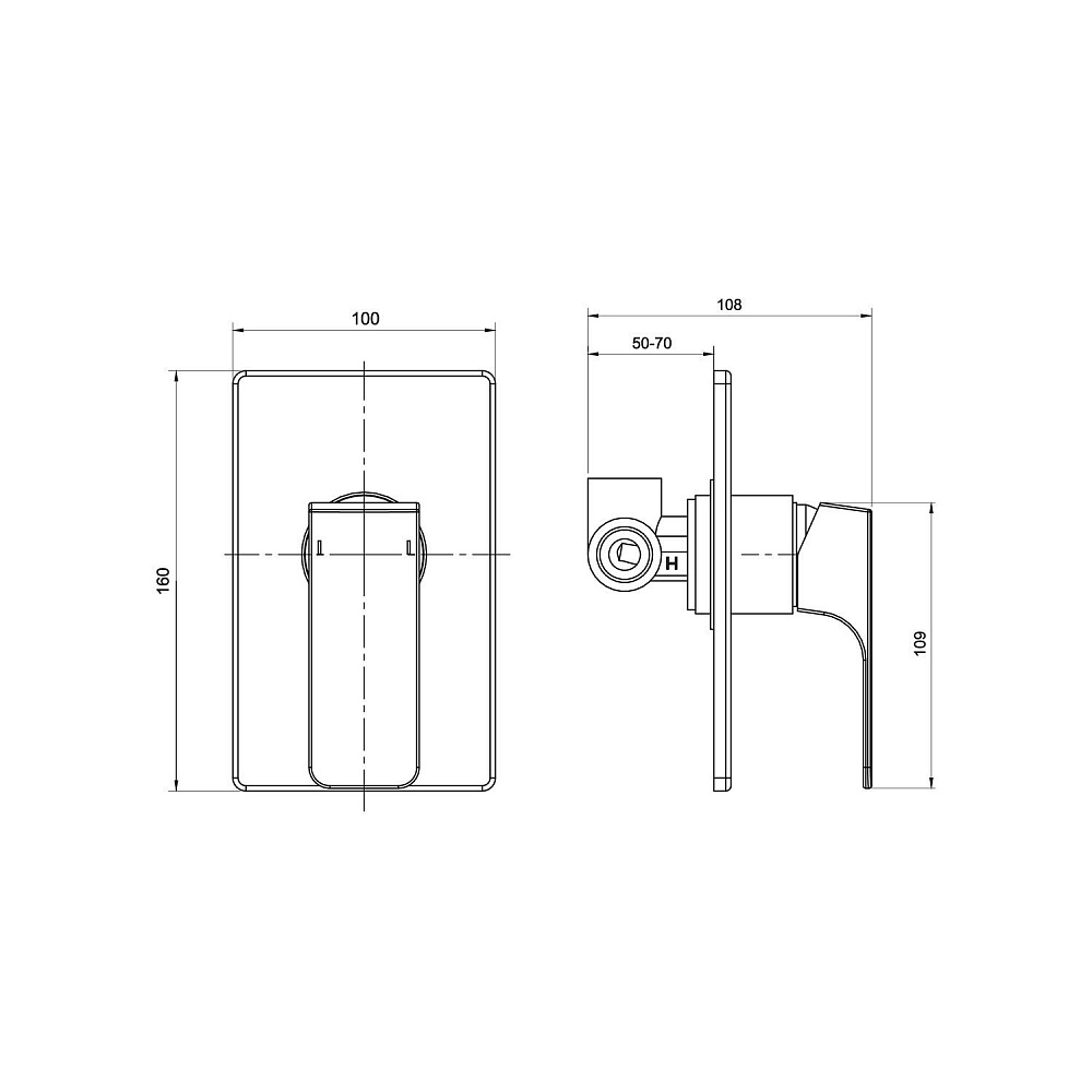 Смеситель для душа Koller Pool NC10450 Neon Cube хром купить в интернет-магазине сантехники Sanbest