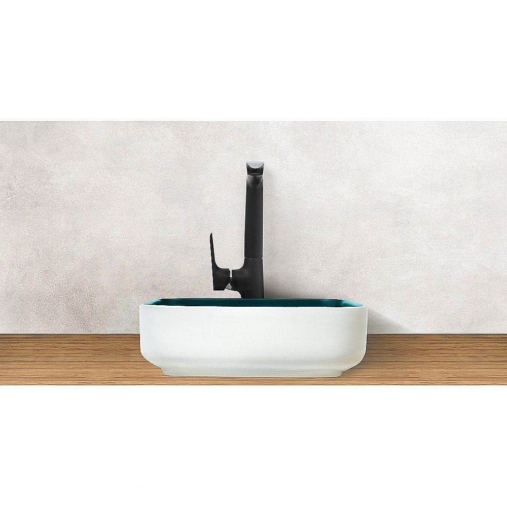 Раковина накладная WeltWasser WW ELBACH M2195 WG 50 белая, зеленая купить в интернет-магазине Sanbest