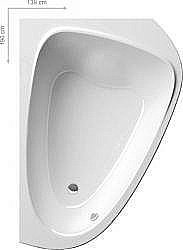 Ванна акриловая Ravak Love Story II LA 139х186 правая купить в интернет-магазине сантехники Sanbest