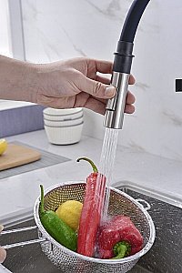 Смеситель для кухни Paulmark Halt Ha214021-BS брашированная сталь купить в интернет-магазине сантехники Sanbest