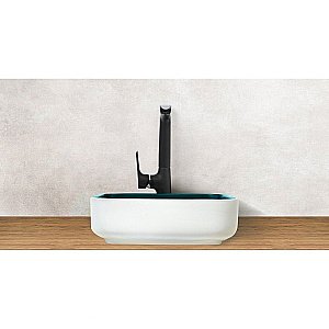 Раковина накладная WeltWasser WW ELBACH M2195 WG 50 белая, зеленая купить в интернет-магазине Sanbest