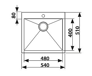 Мойка кухонная Kaiser KSM-5455 графит купить в интернет-магазине сантехники Sanbest