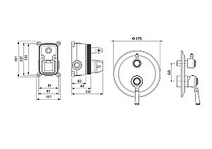 Смеситель для ванны Aquatek Классик AQ1546MB черный матовый купить в интернет-магазине сантехники Sanbest