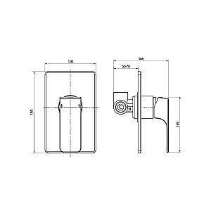 Смеситель для душа Koller Pool NC10450 Neon Cube хром купить в интернет-магазине сантехники Sanbest